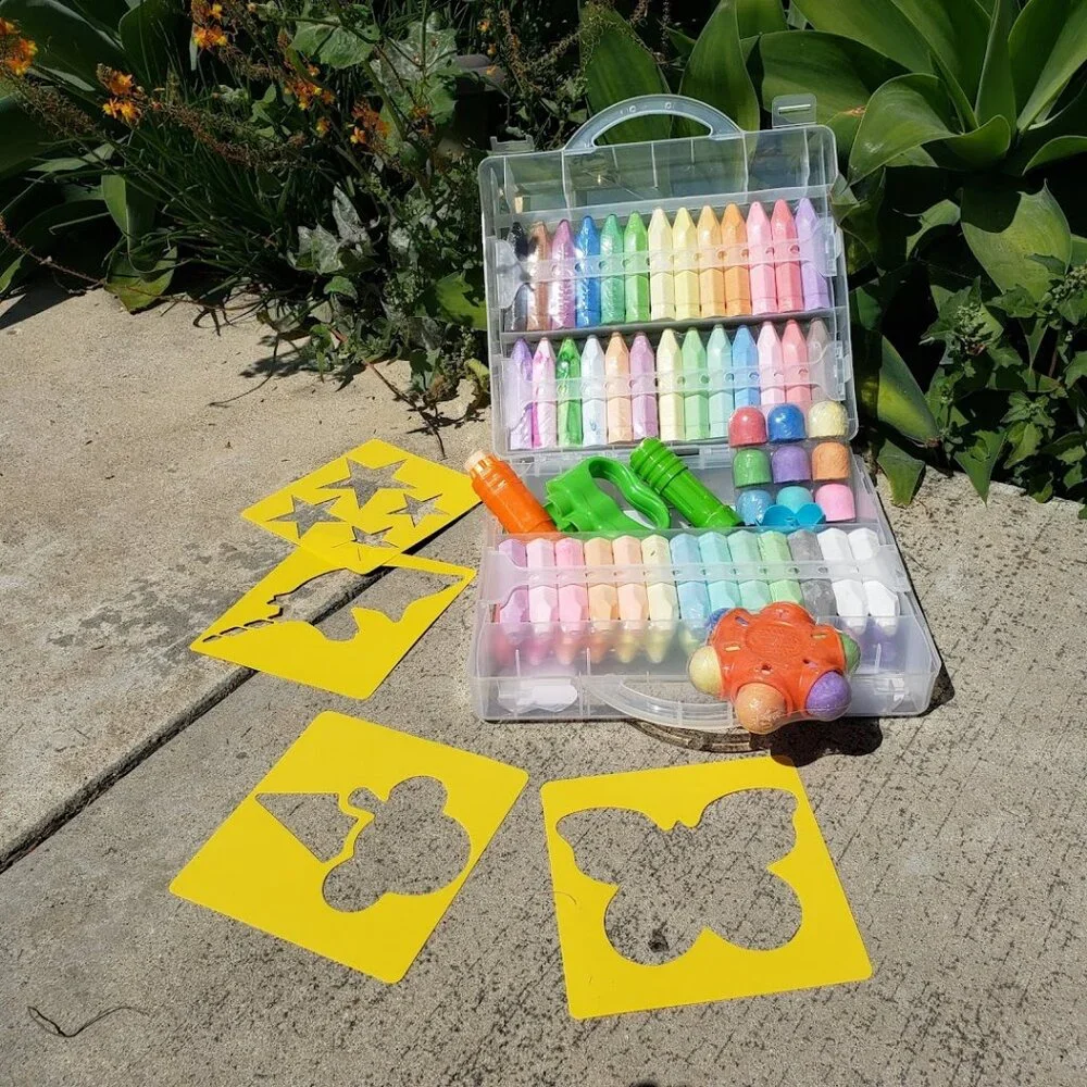 NEW 80 Piece Sidewalk Chalk Toddler School Supplies Arts and Crafts Art Supplies